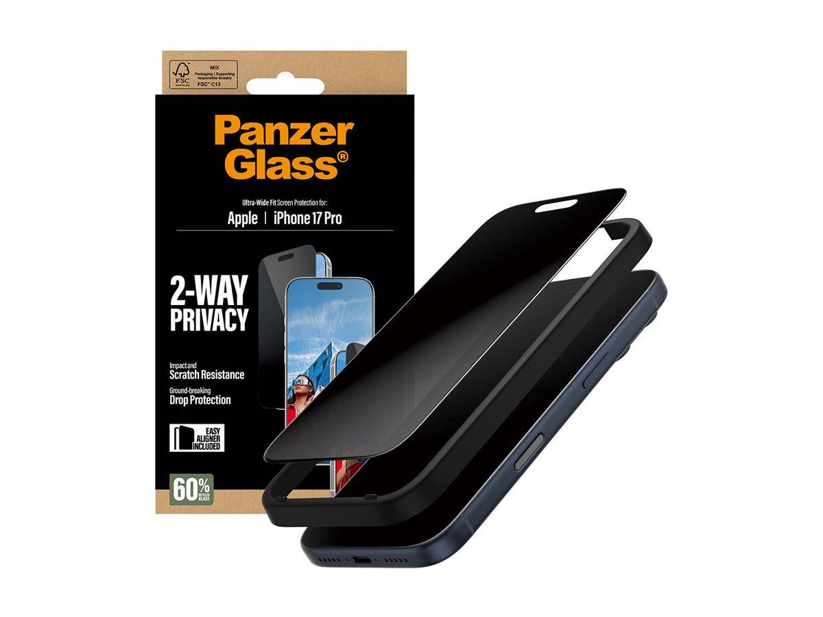 PanzerGlass Bildschirmschutz für Handy - Ultra-WideFit mit EasyAligner - Glas -