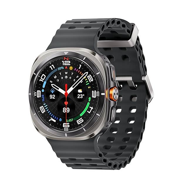 Samsung Galaxy Watch Ultra - 47 mm - Titansilber - intelligente Uhr mit Marineband - Gummi - Dark Gray - Bandgröße: S/M/L - Anzeige 3.73 cm (1.5")