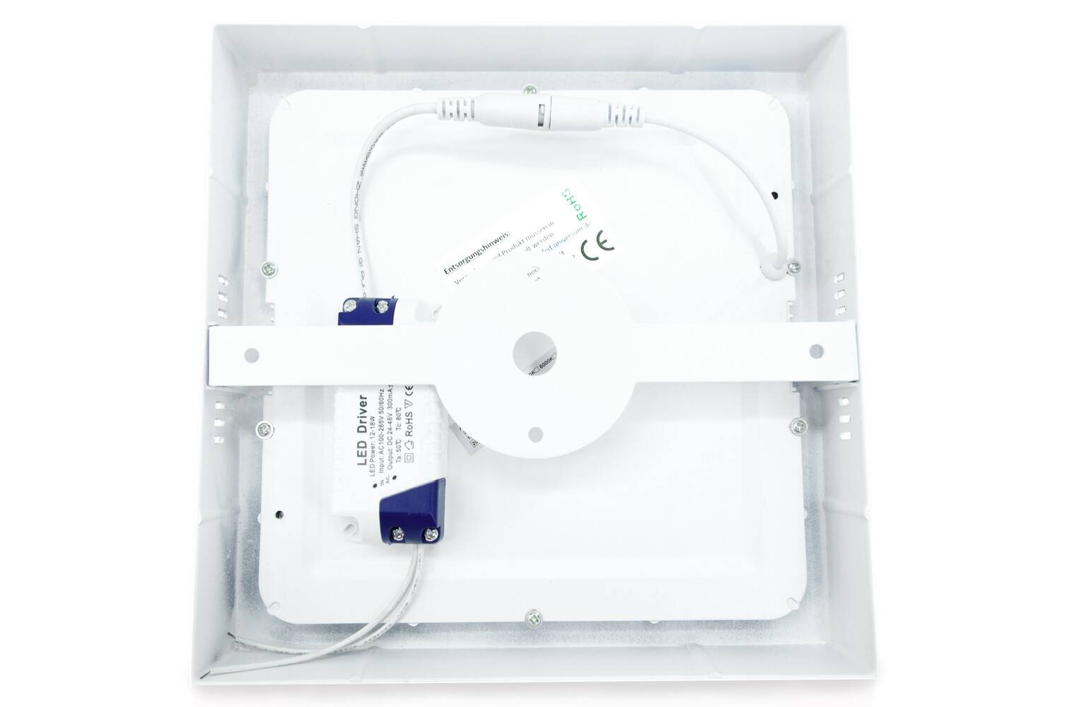 LED Universum LED Panel 18W - aufputz - quadratisch 22,5 x 22,5 cm - warmweiß