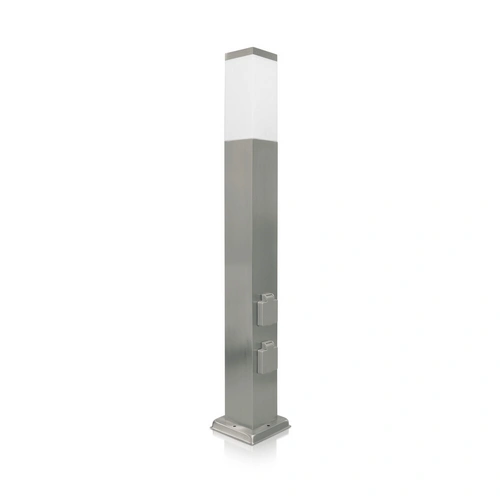 LED Universum LED Wegeleuchte mit 2 Steckdosen silber LED Universum LED Wegeleuchte mit 2 Steckdosen silber