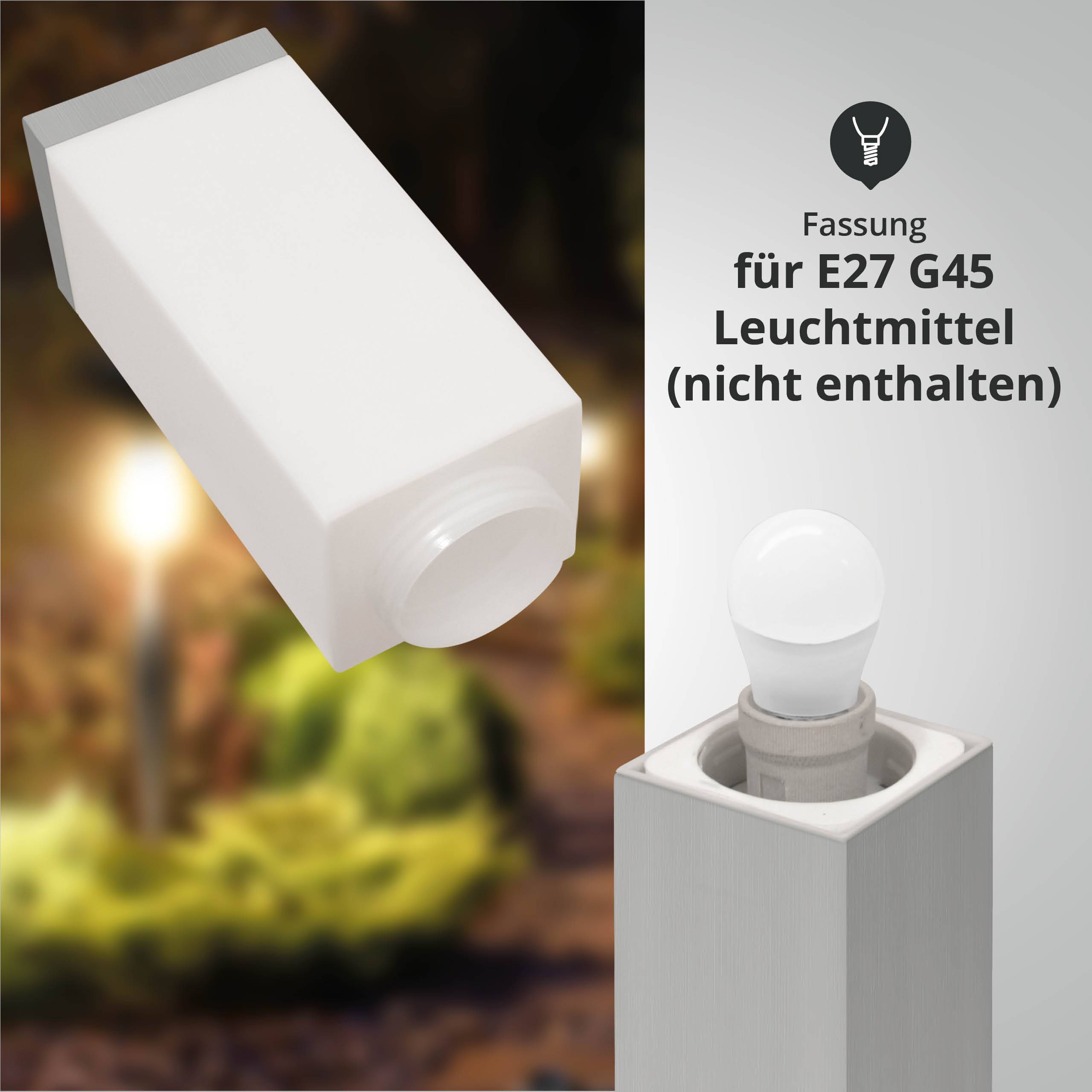LED Universum LED Wegeleuchte 80cm silber