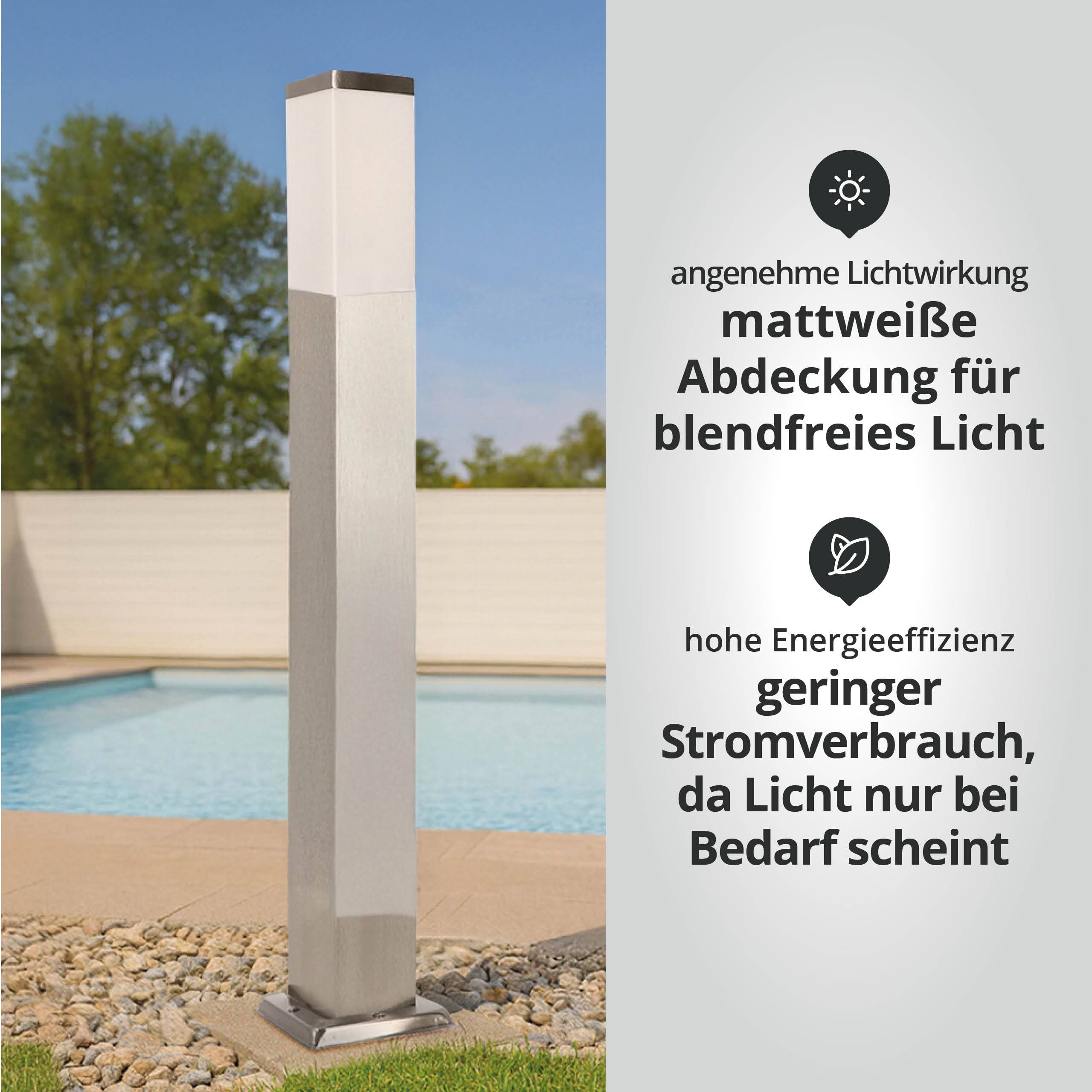 LED Universum LED Wegeleuchte 80cm silber