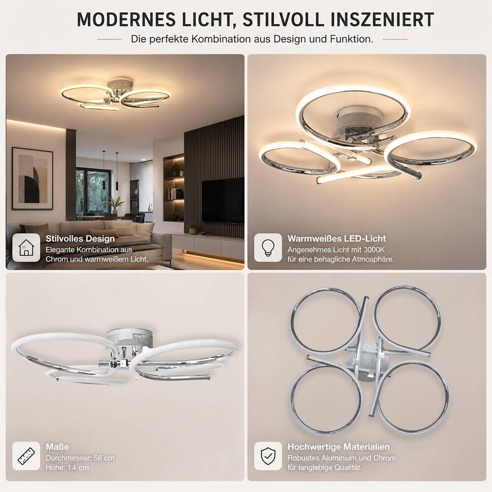LED Universum LED Deckenleuchte Leaf