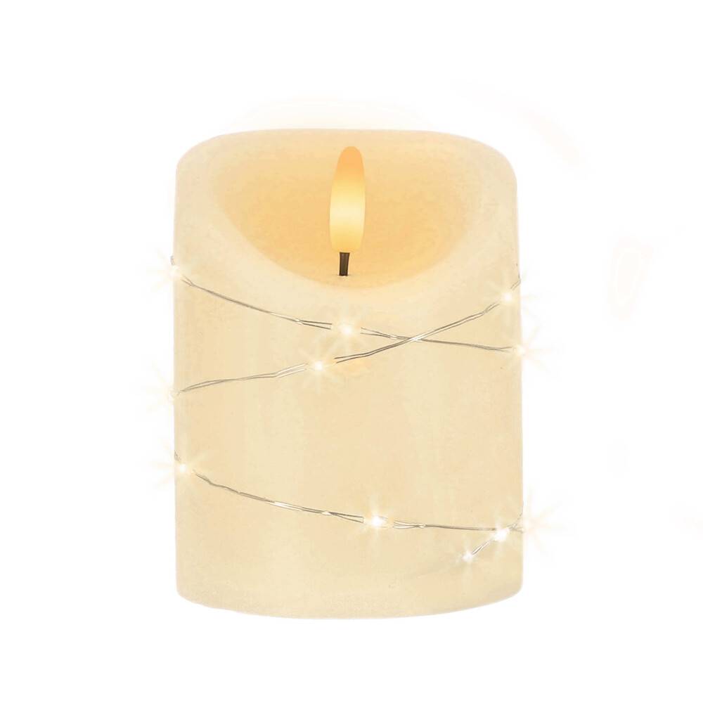 LED Universum LED Kerze mit Lichterkette "Cynthia" 10cm