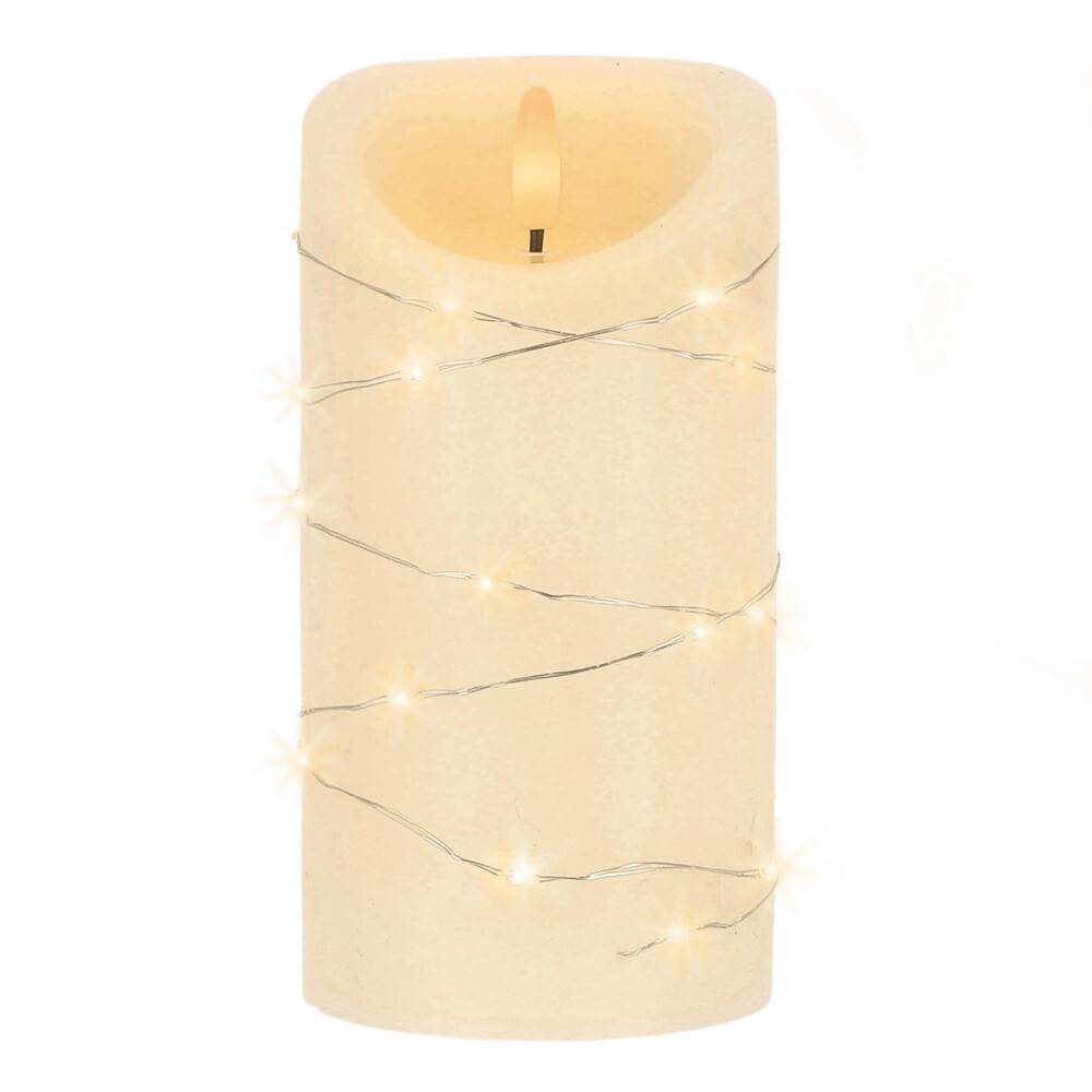 LED Universum LED Kerze mit Lichterkette "Cynthia" 15cm