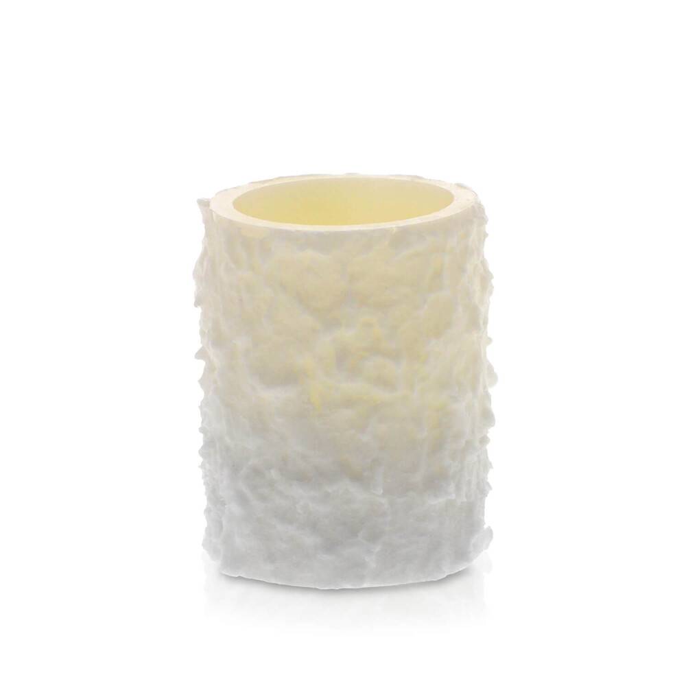 LED Universum LED Kerze Schneeoptik "Elara" 10cm