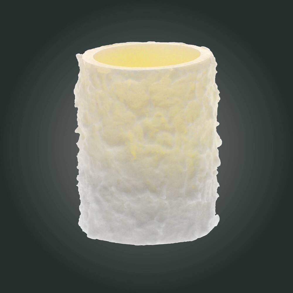 LED Universum LED Kerze Schneeoptik "Elara" 10cm