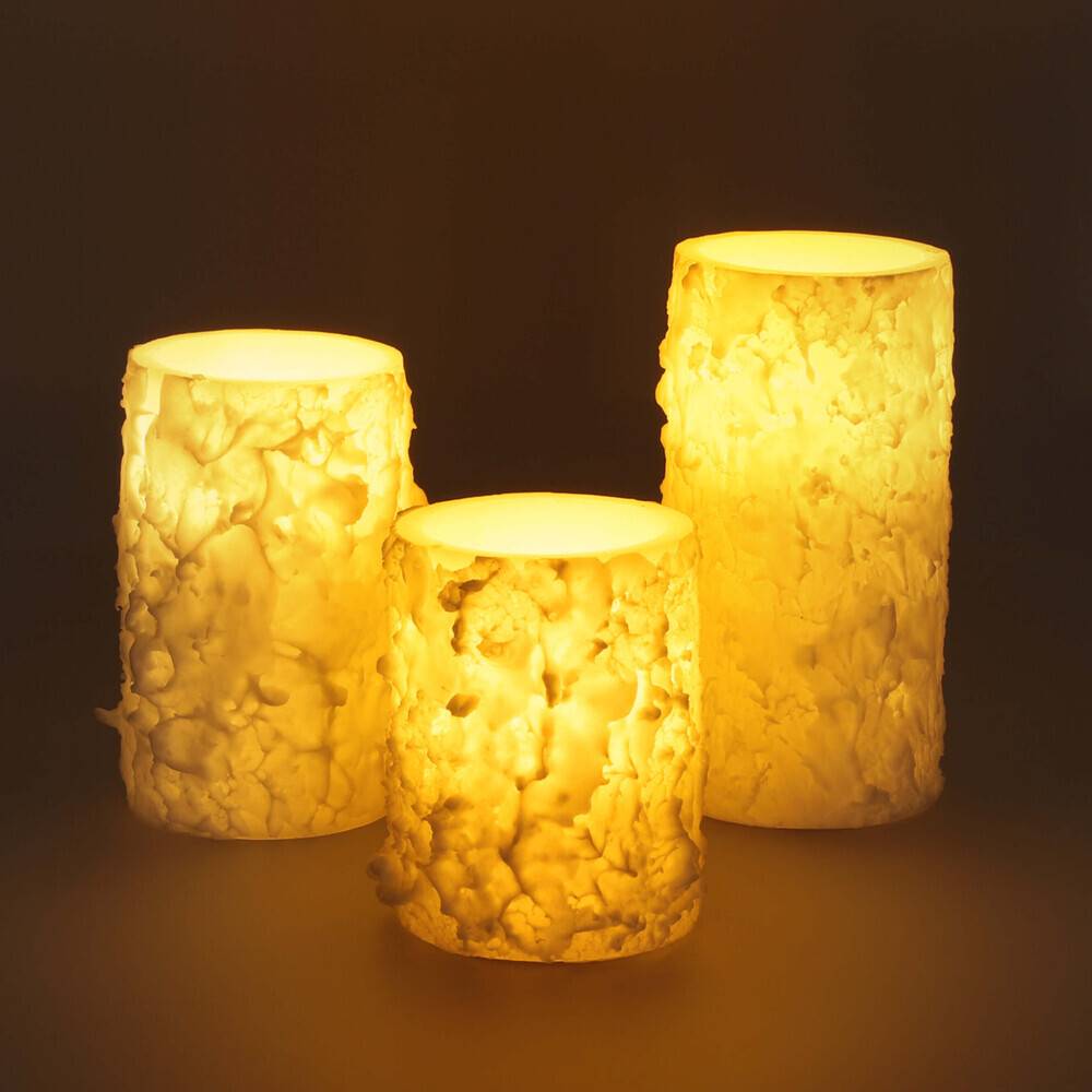 LED Universum LED Kerze Schneeoptik "Elara" 12,5cm