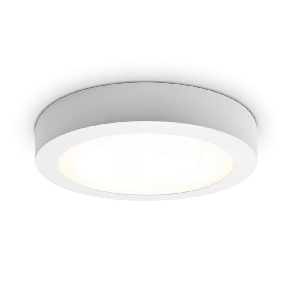 LED Aufbau-Panel Deckenleuchte rund weiß Ø24cm 18W warmweiß 3000K 1600lm UGR≤22 CRI>80 mit Bewegungssensor
