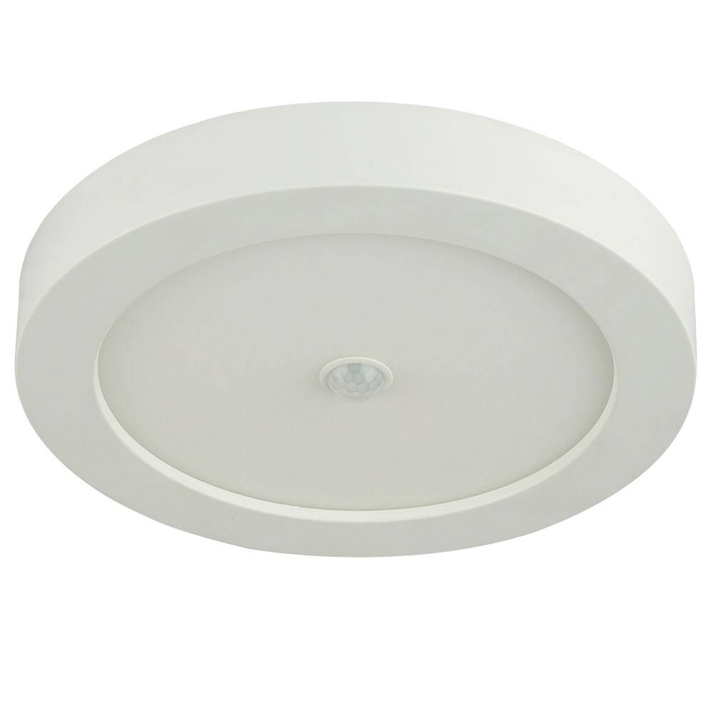 LED Aufbau-Panel Deckenleuchte rund weiß Ø24cm 18W warmweiß 3000K 1600lm UGR≤22 CRI>80 mit Bewegungssensor