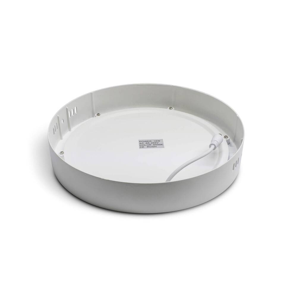 LED Aufbau-Panel Deckenleuchte rund weiß Ø24cm 18W warmweiß 3000K 1600lm UGR≤22 CRI>80 mit Bewegungssensor
