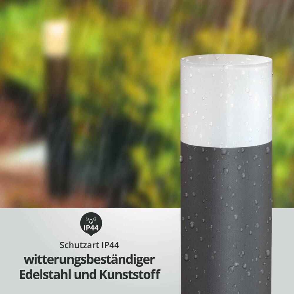 LED Universum LED Wegeleuchte rund 80cm anthrazit inkl. 5,5W E27 G45 LED