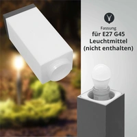 LED Universum LED Wegeleuchte eckig 80cm mit Bewegungsmelder und 2 Steckdosen anthrazit LED Universum LED Wegeleuchte eckig 80cm mit Bewegungsmelder und 2 Steckdosen anthrazit