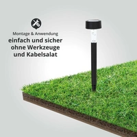 LED Universum LED Solar-Gartenleuchte Wegeleuchte Erdspieß RGBY mit Farbwechsel L56xB56xH350mm LED Universum LED Solar-Gartenleuchte Wegeleuchte Erdspieß RGBY mit Farbwechsel L56xB56xH350mm