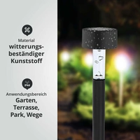LED Universum LED Solar-Gartenleuchte Wegeleuchte Erdspieß RGBY mit Farbwechsel L56xB56xH350mm LED Universum LED Solar-Gartenleuchte Wegeleuchte Erdspieß RGBY mit Farbwechsel L56xB56xH350mm
