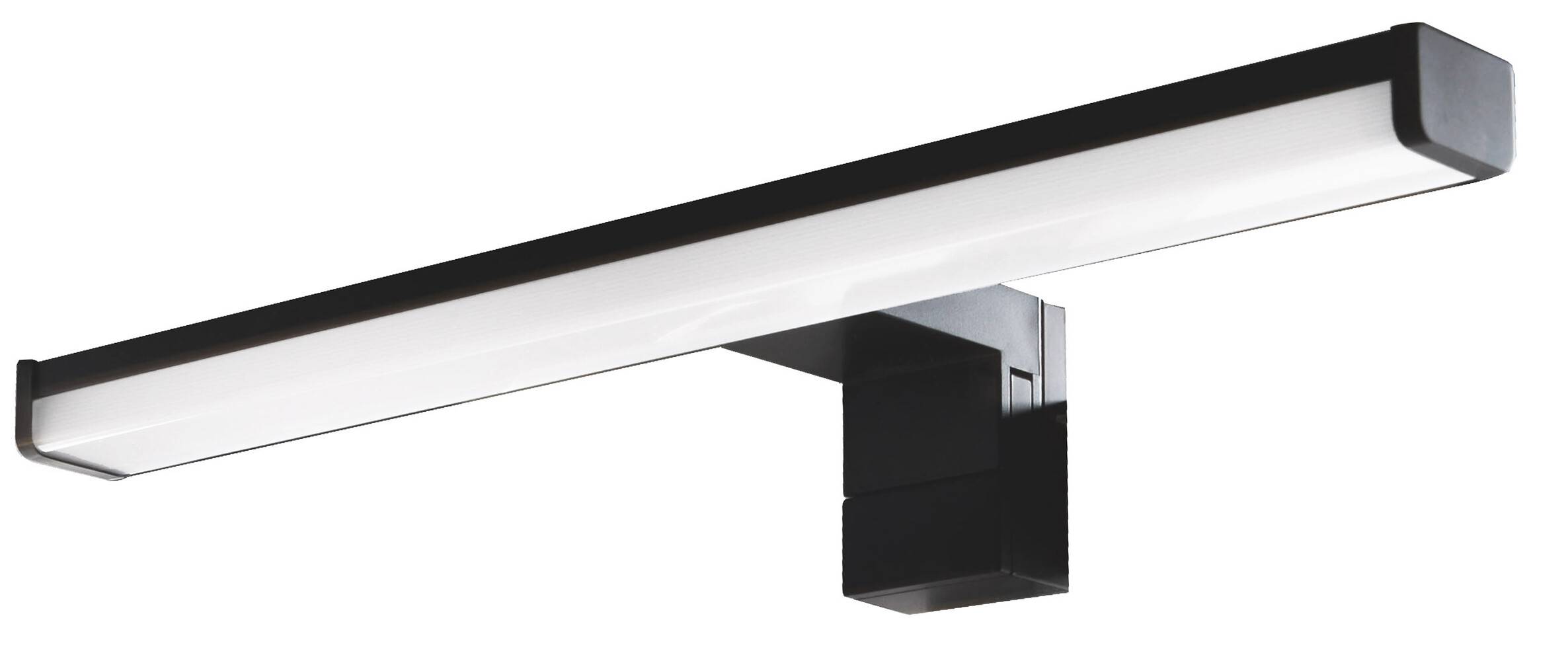 LED Universum Spiegelleuchte "Monica" eckig schwarz 40cm