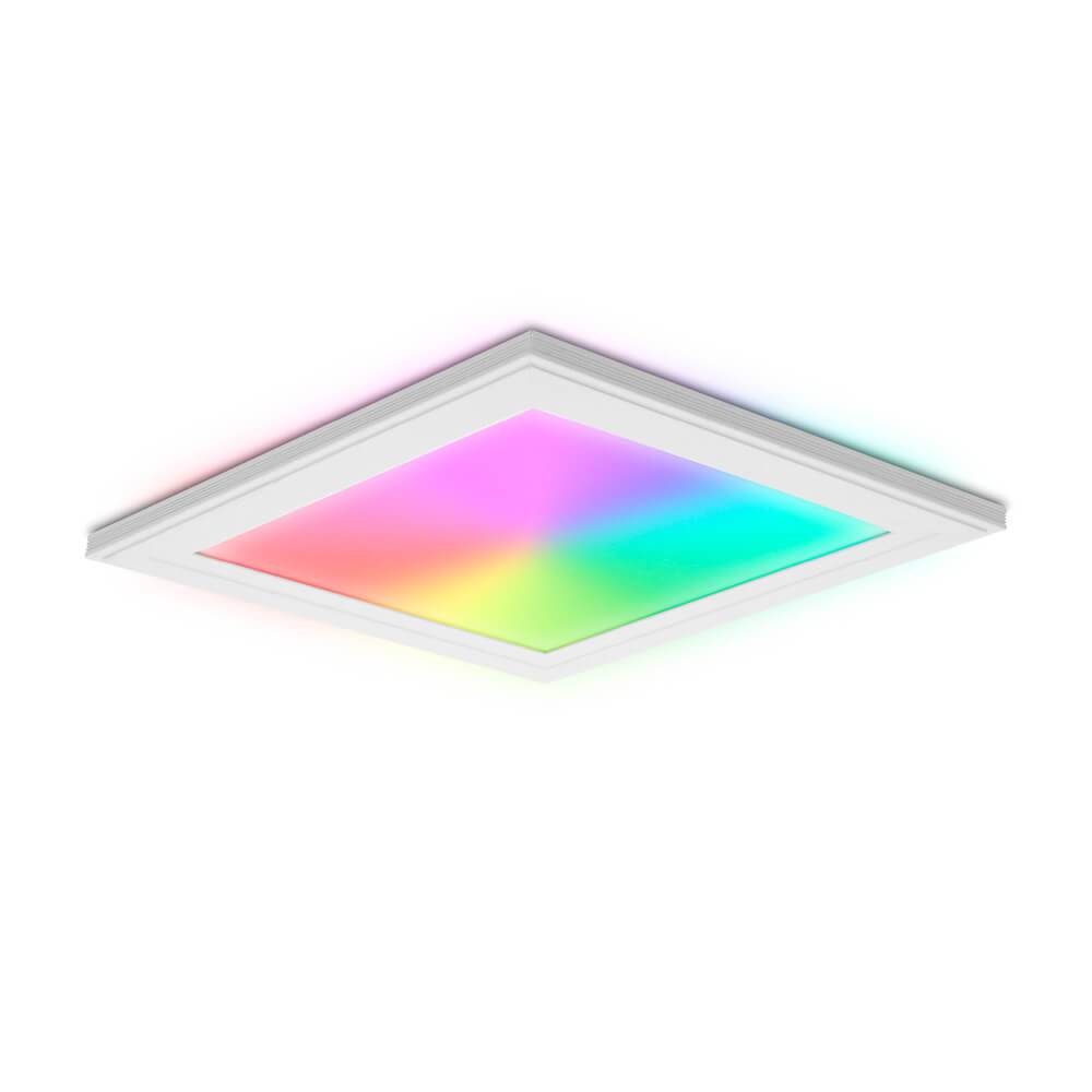 LED Panel Einlegeleuchte 30x30cm RGB+CCT 18W 2900-6000K 1600lm UGR≤22 CRI>80 L295xB295xH12mm mit Milight Controller ohne FFB