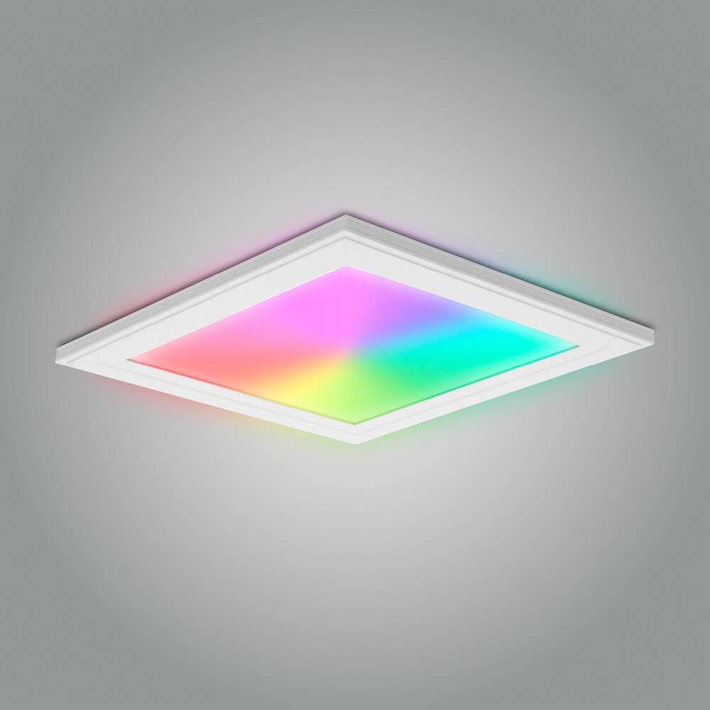 LED Panel Einlegeleuchte 30x30cm RGB+CCT 18W 2900-6000K 1600lm UGR≤22 CRI>80 L295xB295xH12mm mit Milight Controller ohne FFB