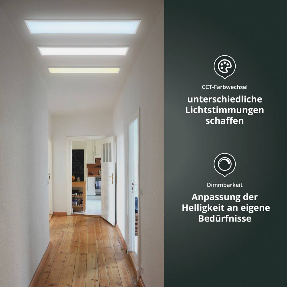 LED Universum LED Panel Einlegeleuchte 120x60cm RGB+CCT 48W 2800-6500K 4200lm UGR≤22 CRI>80 L1195xB595xH12mm mit Milight Controller ohne FFB