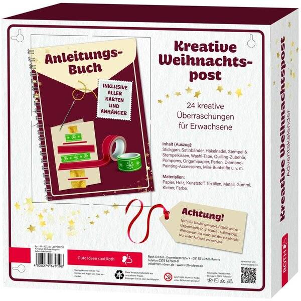 Adventskalender 'Adventskalender Kreative Weihnachtspost' bestückt