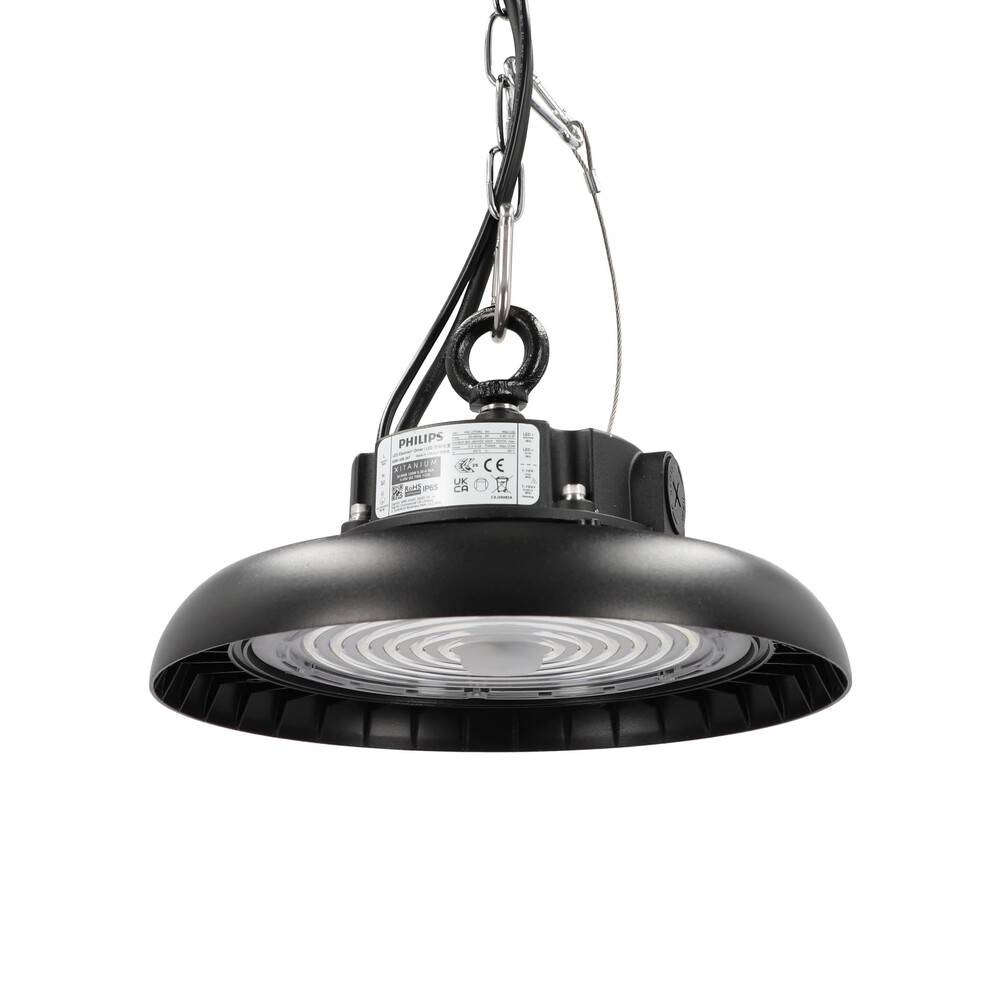 LED Universum LED Hallenstrahler UFO High Bay Strahler 70/100W kaltweiß 6000K max. 21000lm mit Philips-Netzteil dimmbar 90° CRI>70 IP65 Ø255xH110mm