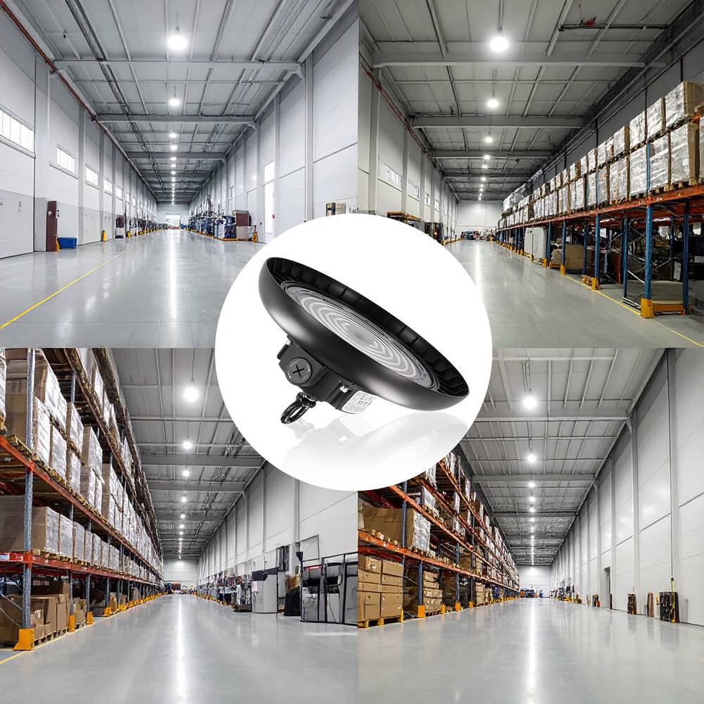LED Universum LED Hallenstrahler UFO High Bay Strahler 100W neutralweiß 4000K 21000lm mit Philips-Netzteil dimmbar 90° Ø255xH110mm
