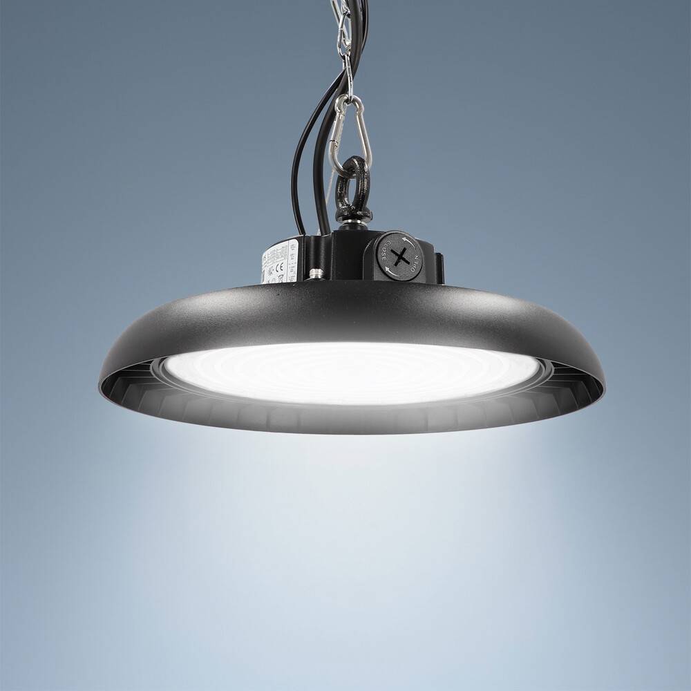 LED Universum LED Hallenstrahler UFO High Bay Strahler 90/120/150W kaltweiß 6000K max. 31500lm mit Philips-Netzteil dimmbar 90° CRI>70 IP65 Ø300xH1