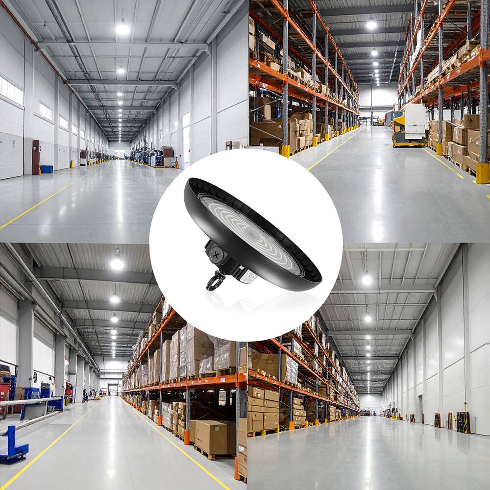 LED Universum LED Hallenstrahler UFO High Bay Strahler 150W neutralweiß 4000K 31500lm mit Philips-Netzteil dimmbar 90° Ø300xH110mm