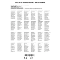 Gerüstplane 0,80 x 10 m, 150 g/m², Abdeckplane, weiß Gerüstplane 0,80 x 10 m, 150 g/m², Abdeckplane, weiß