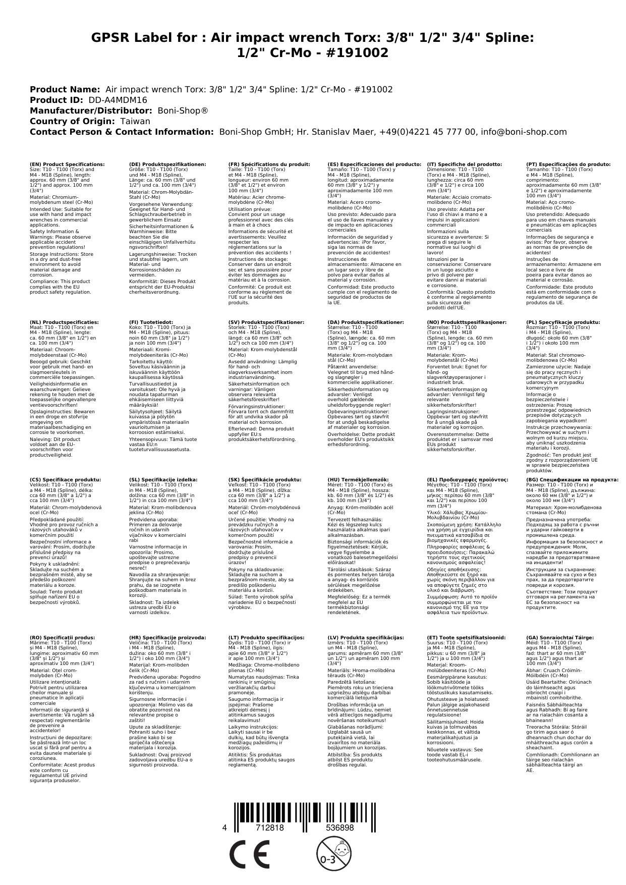 M16 XZN Nuss, Vielzahn Nuss M16, 1/2 Zoll, Schlagschrauber Nuss