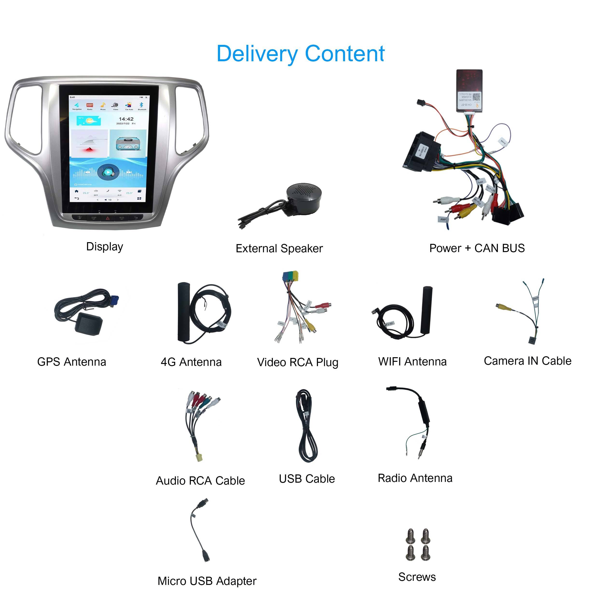 Für Jeep Grand Cherokee 10.4" Touchscreen Android Autoradio GPS Navi CarPlay