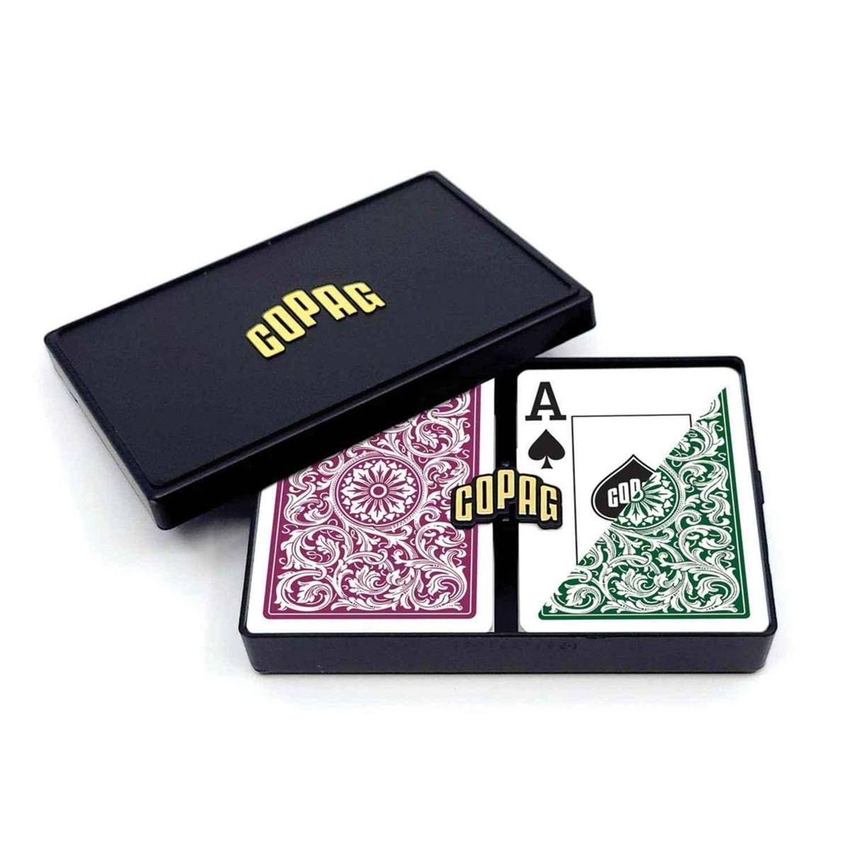 COPAG Elite - Jumbo Face - 2 index - GreenBurgundy Double-Deck