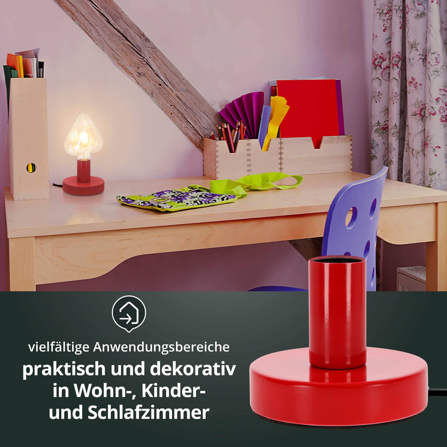 LED Universum 04889 Tischleuchte "Hannibal" rot