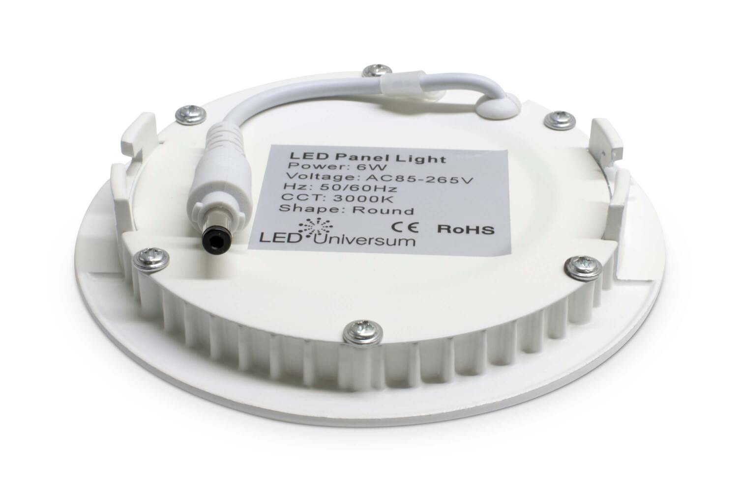 LED Universum LED Panel 6W - rund - warmweiß