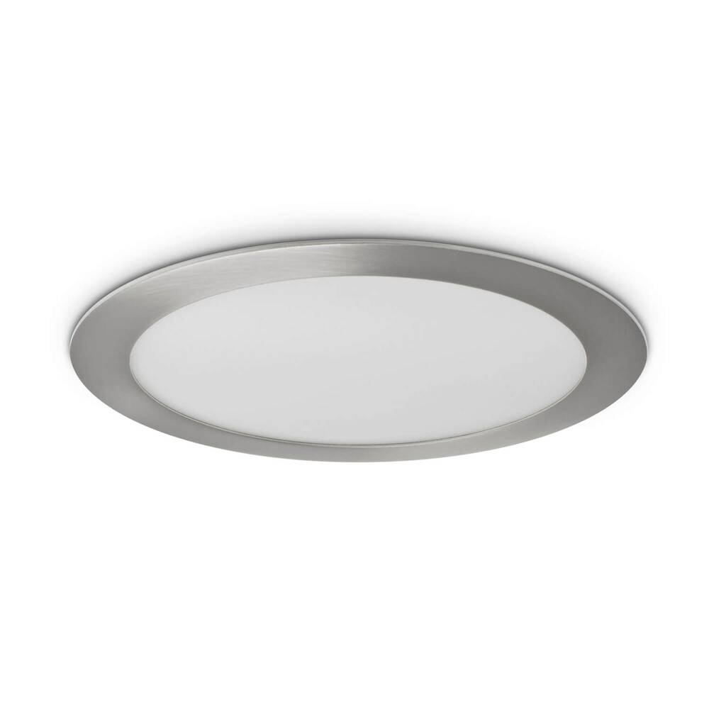 LED Universum LED Panel 18W - rund 22,5 cm- Metalloptik - warmweiß