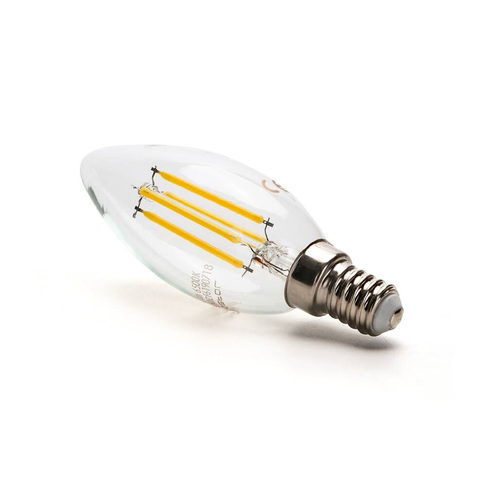 LED Universum LED Leuchtmittel Filament Glühlampe C35 Sockel E14 4W 2700K 470lm Ø35xH97mm