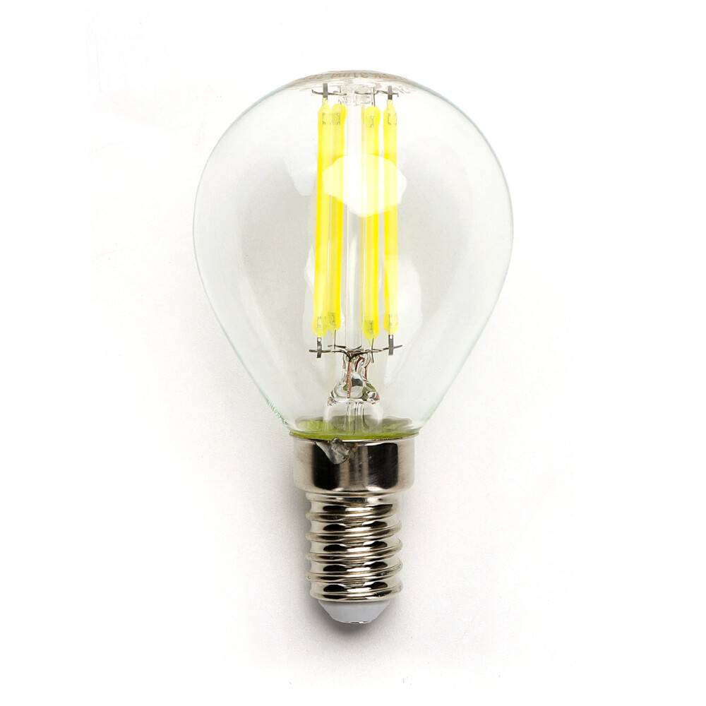 LED Universum LED Leuchtmittel Filament Glühlampe G45 Sockel E14 4W 6500K 470lm Ø45xH78mm