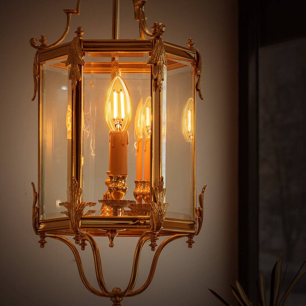 LED Universum LED Leuchtmittel Filament Glühlampe C35 Sockel E14 4W 2200K/Amber 420lm Ø35xH97mm