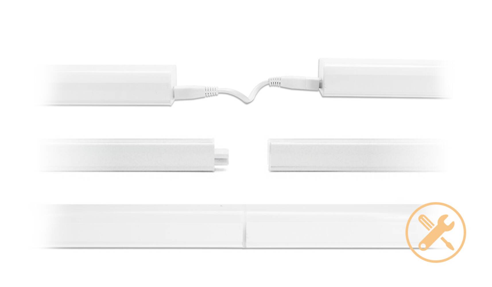 LED Universum LED Lichtleiste Unterbauleuchte modular 120cm 24W 4000K 2400lm L1180xB70xH35mm