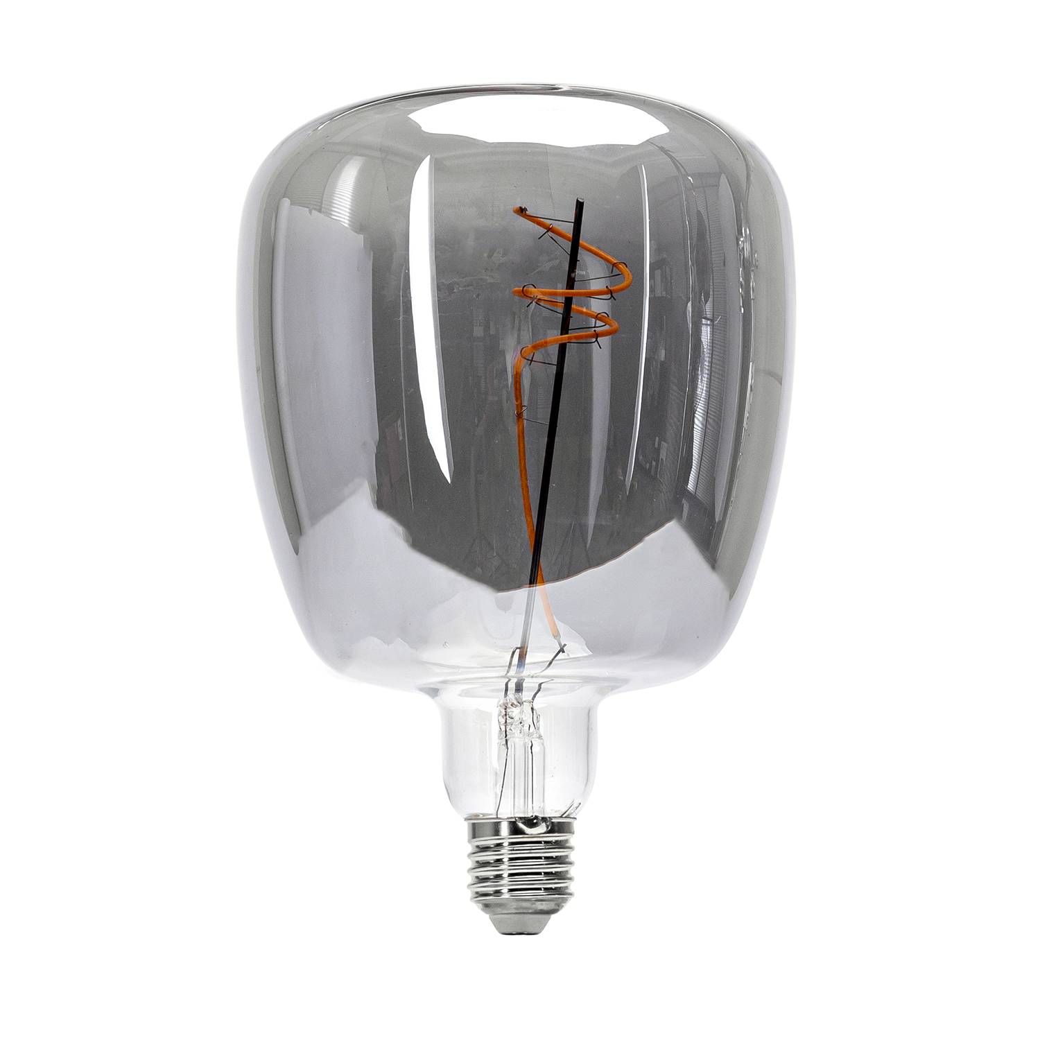 LED Universum LED Leuchtmittel Filament Deko-Glühlampe R140 Sockel E27 4W 1800K/Amber/Smoke 280lm Ø140xH210mm