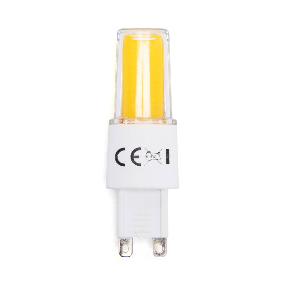 LED Universum LED Leuchtmittel Glühlampe Stiftsockel G9 COB 3,8W 3000K warmweiß 450lm Ø19xH59mm