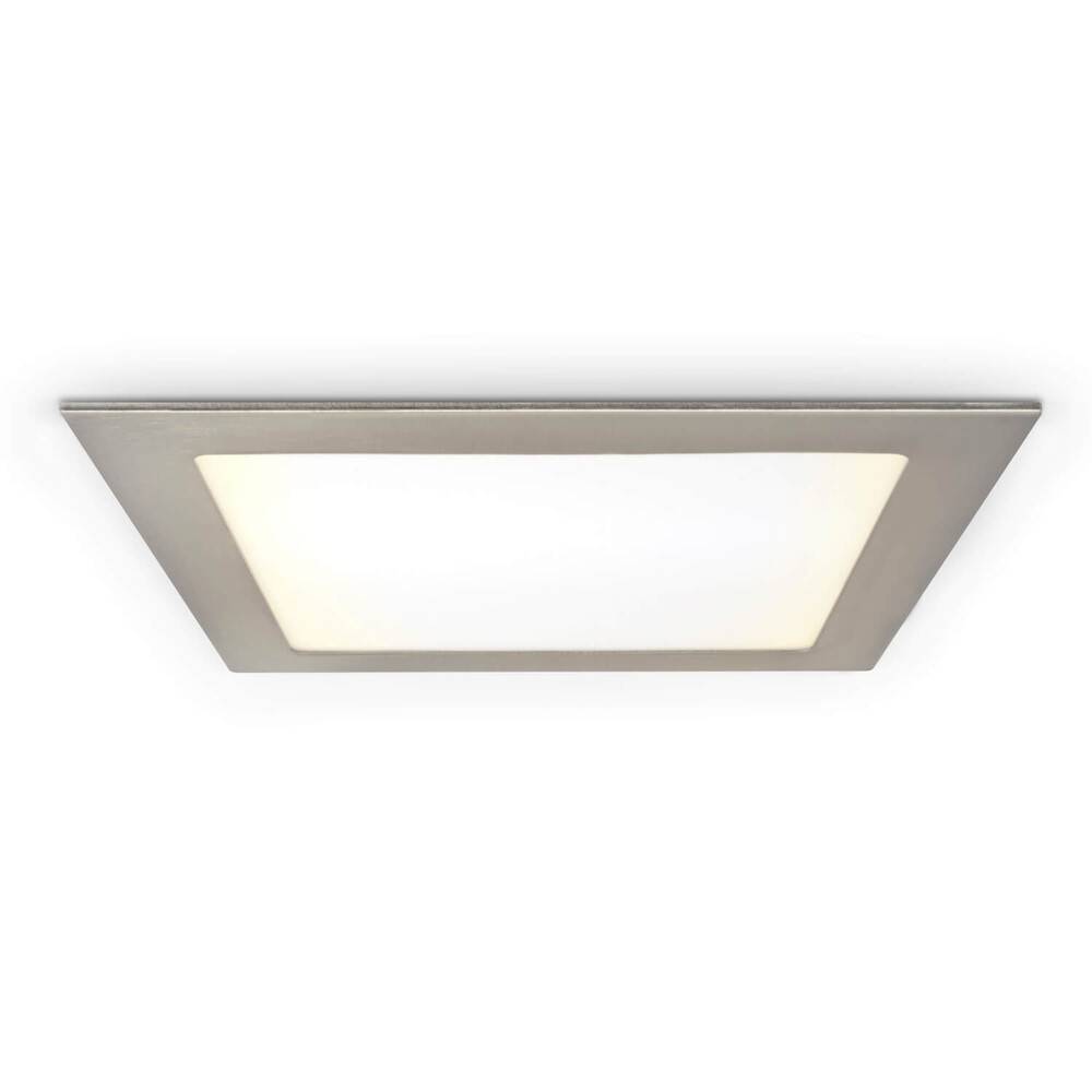 LED Universum LED Panel 18W - quadratisch 22,5 x 22,5 cm - Metalloptik - warmweiß