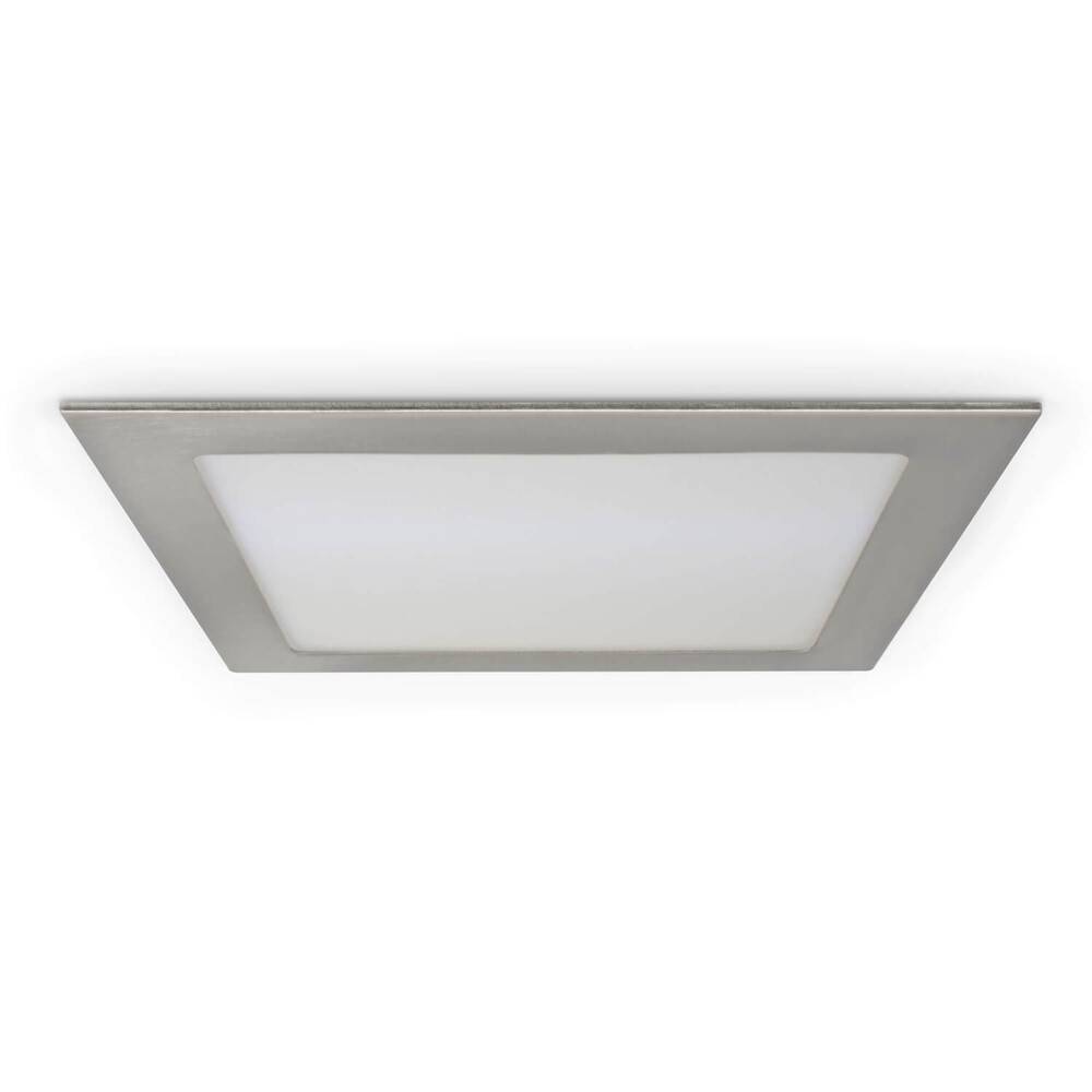 LED Universum LED Panel 18W - quadratisch 22,5 x 22,5 cm - Metalloptik - warmweiß