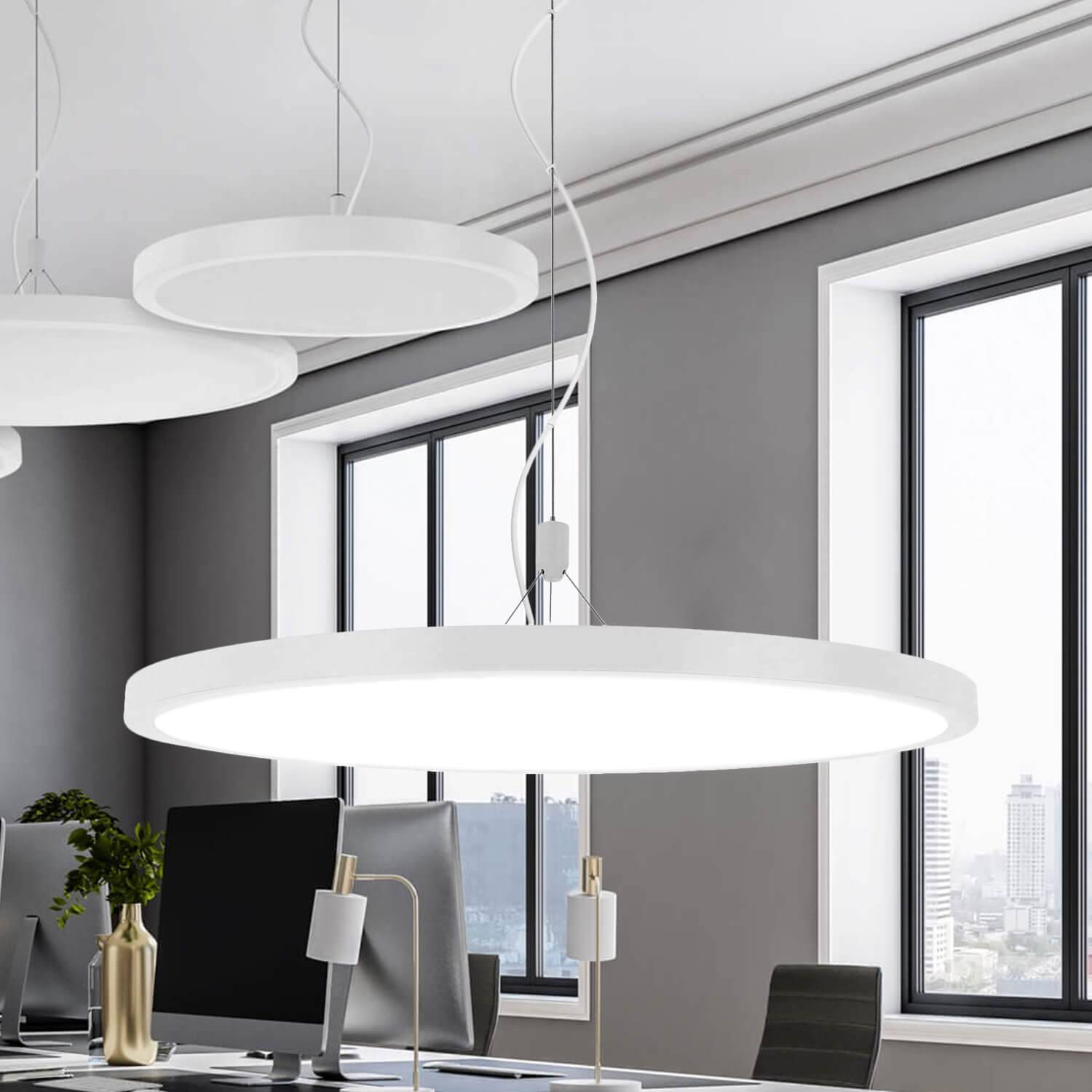 LED Universum - Smarte LED Pendelleuchte Panel 60cm weiß 2700-6500K, 4600 lm, LED fest verbaut #1