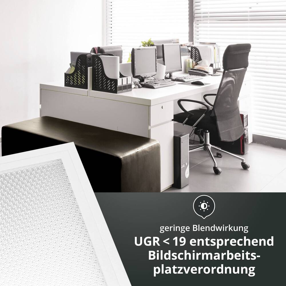 LED Universum LED Panel Einlegeleuchte 120x30cm warmweiß 36W 3000K 4300lm UGR≤19 CRI>80 L1195xB295xH12mm