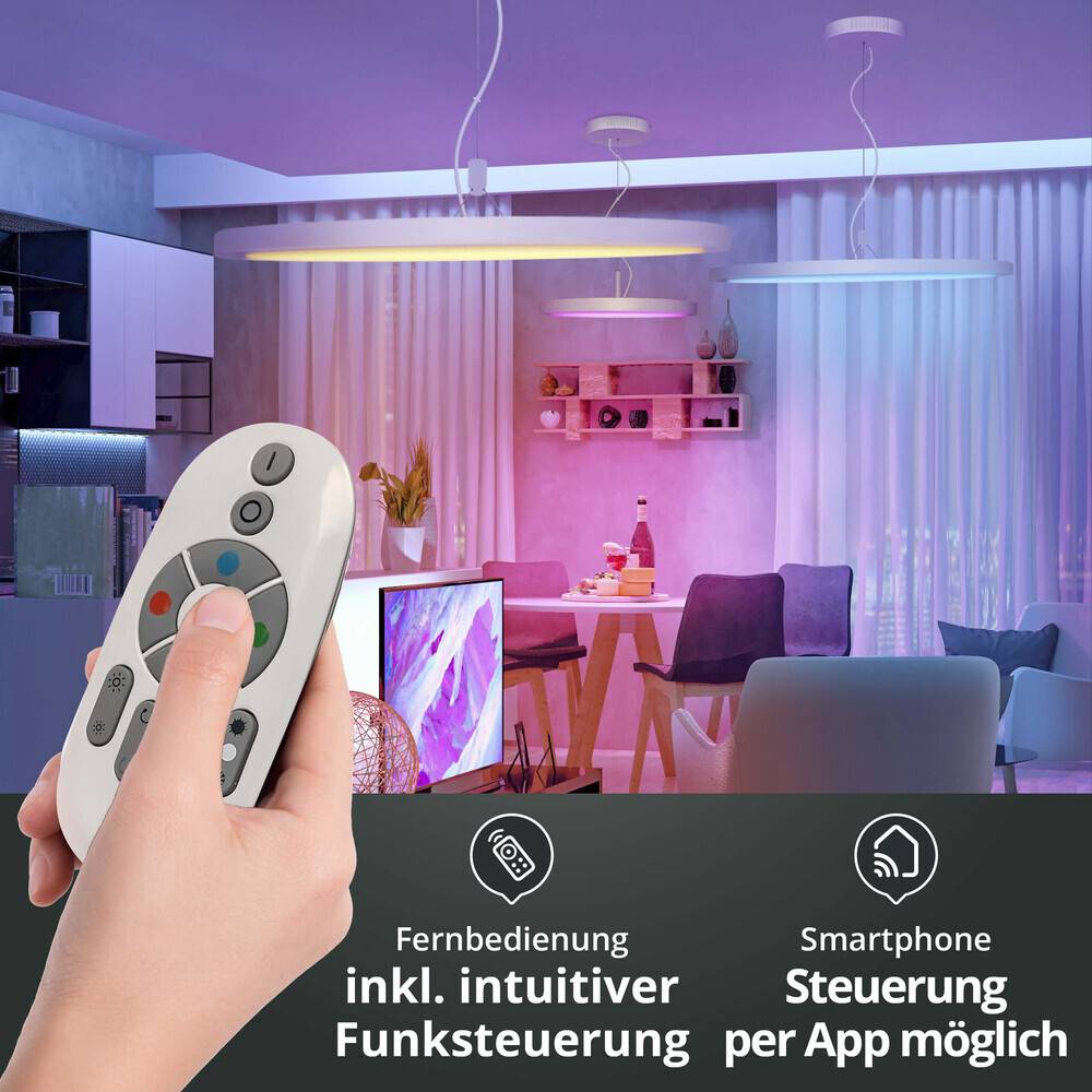 LED Universum - Smarte LED Pendelleuchte Panel 40cm weiss, 2700-6500K, 2950 lm, LED fest verbaut #1