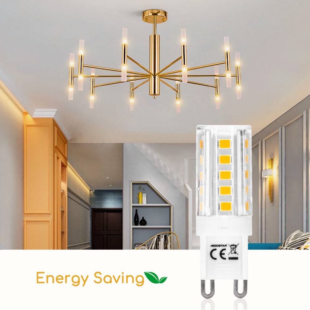 LED Universum LED Leuchtmittel Glühlampe Stiftsockel G9 3,5W 3000K warmweiß 350lm Ø16xH49mm