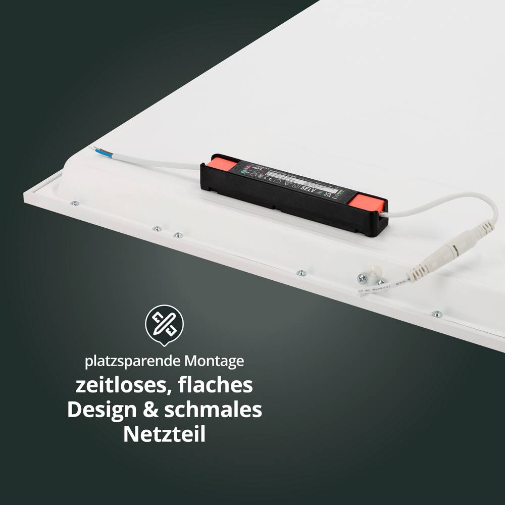 LED Universum Backlit LED Panel Einlegeleuchte 62x62cm warmweiß 28W 3000K 4760lm L620xB620xH32mm