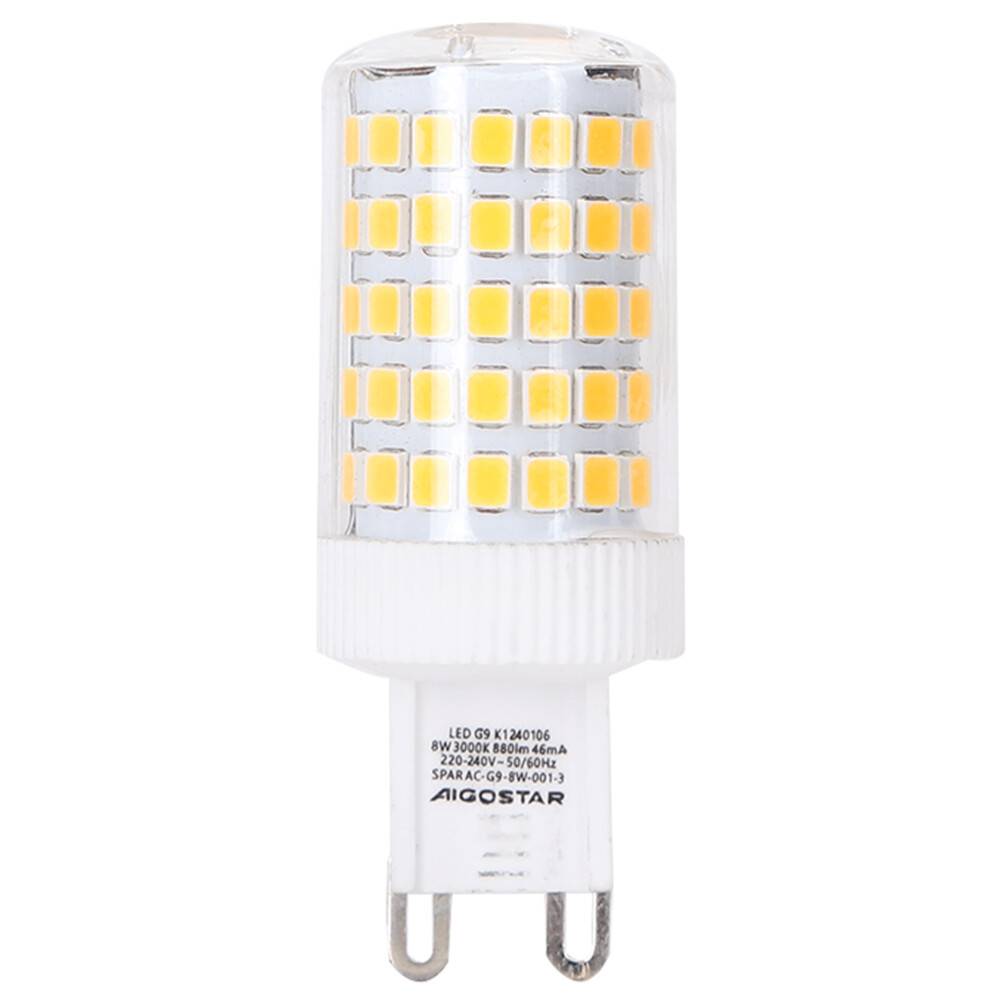 LED Universum LED Leuchtmittel Glühlampe Stiftsockel G9 8W 3000K warmweiß 880lm Ø22,5xH58mm