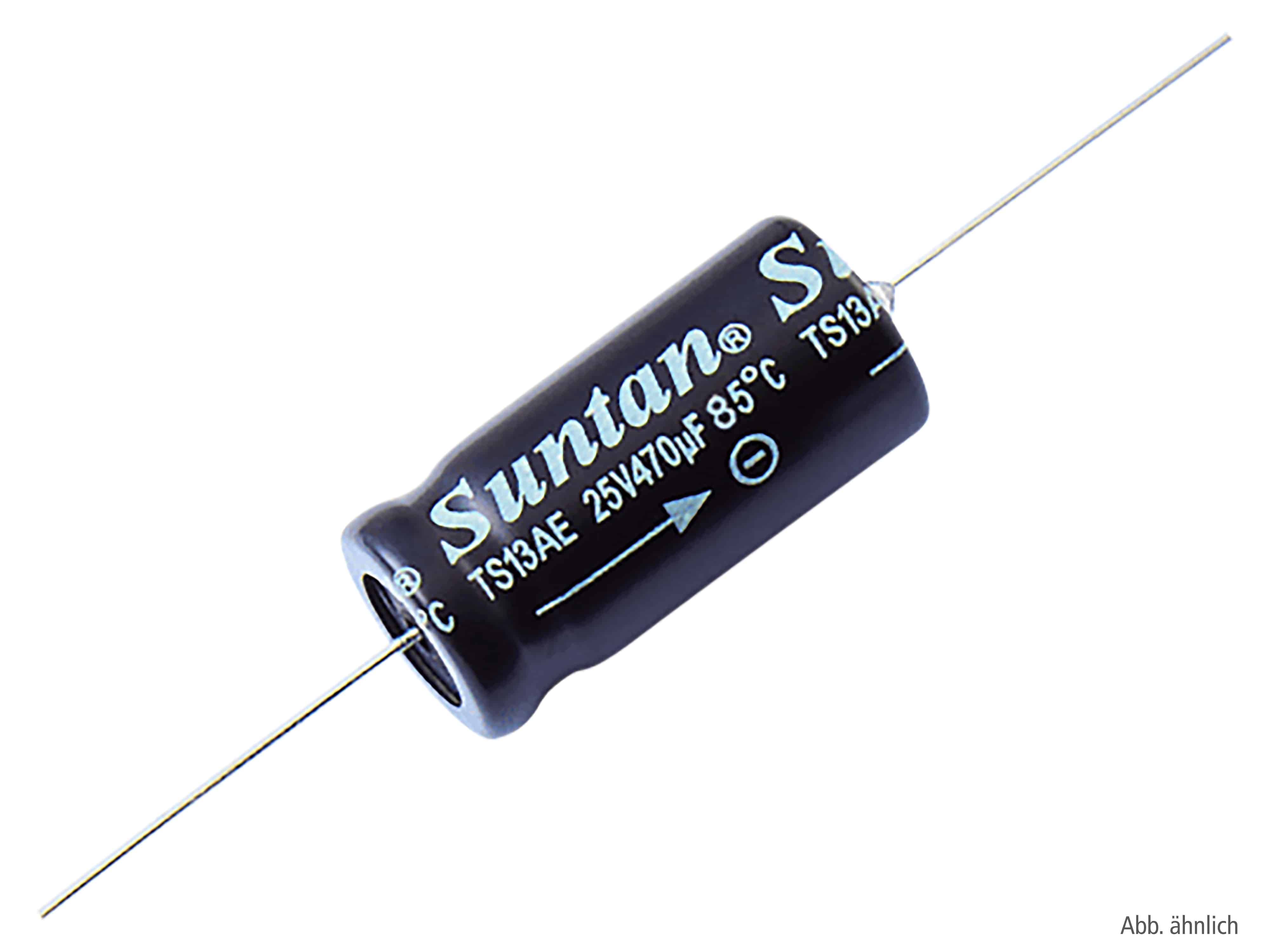 SUNTAN Elko, 470µF, 16V, Axial, TS13AE1C471MSB000R